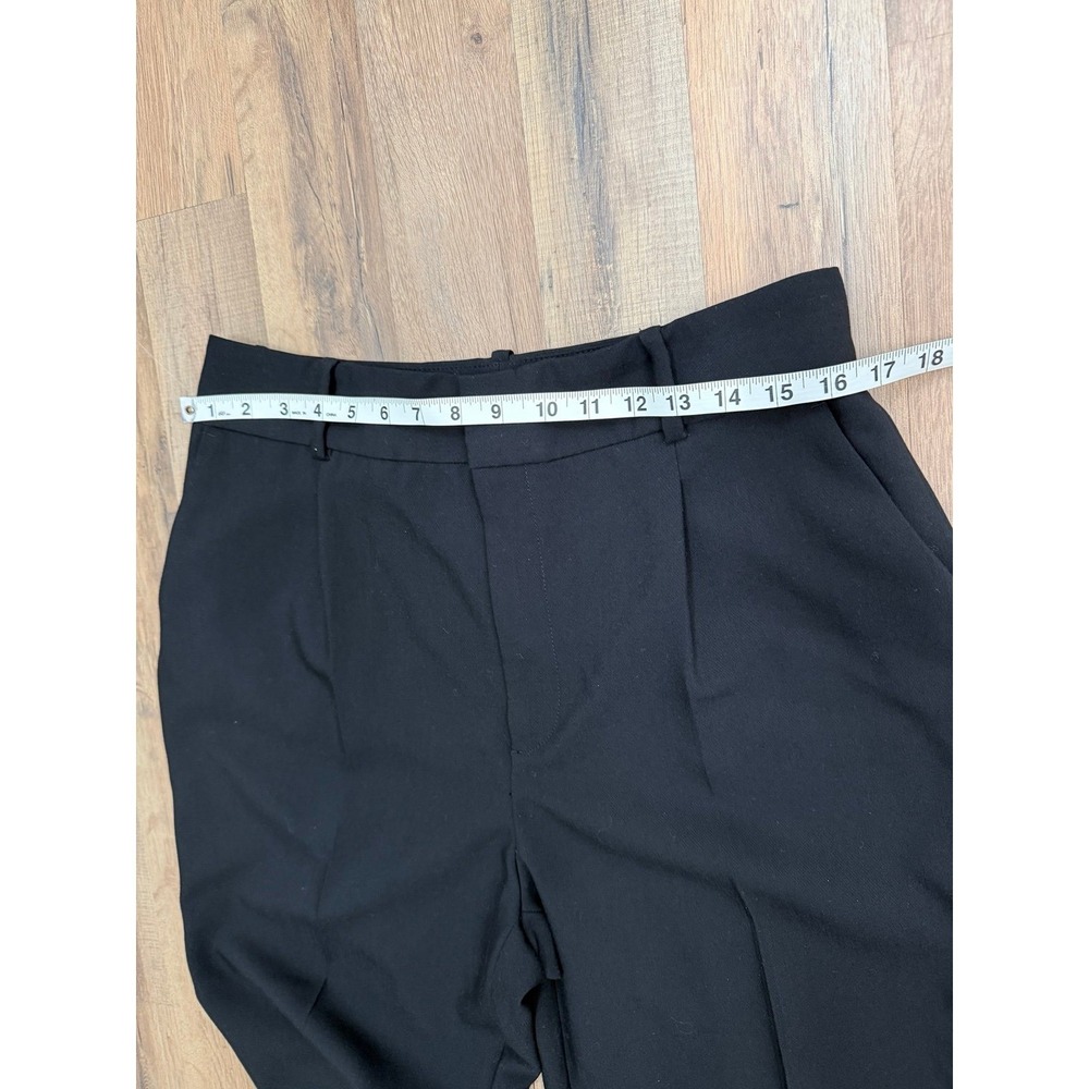 ZARA‎ Black Tailored Dress Pants Stretch Straight Leg XL - Picture 10 of 11